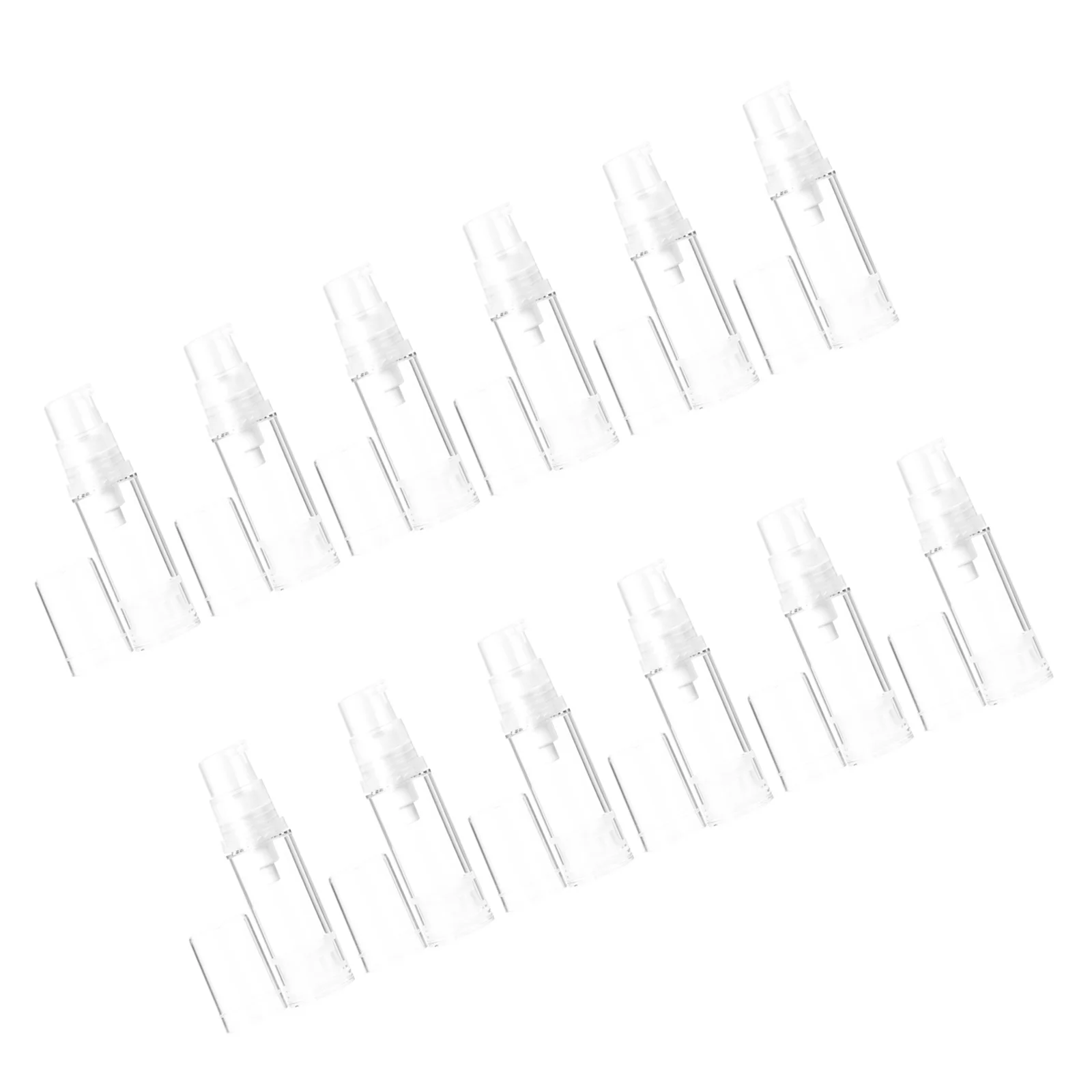 24Pcs Clear Travel Vacuum Bottle Set Compact Refillable Containers for Skincare Creams Lotions Makeup Subpackaging Lightweight