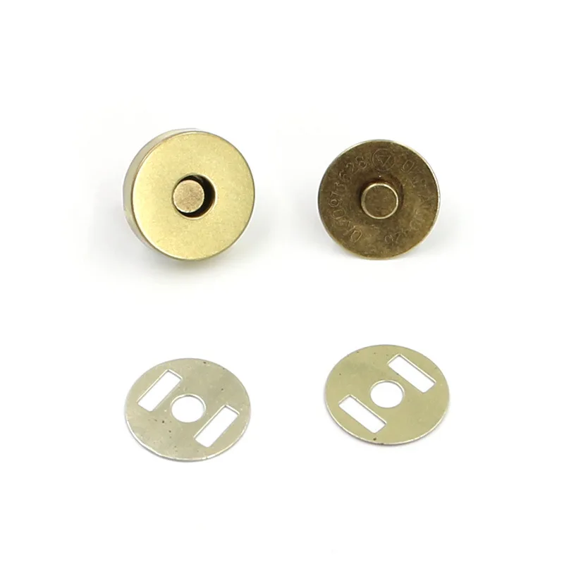 

Magnetic snap fasteners x 200 sets - 14mm - antique brass - magnetic button - bag clasp