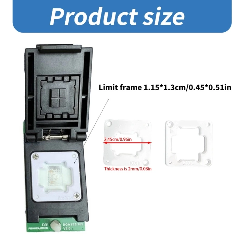 Professional EMMC BGA153/BGA169 Adapter With Long Life Probe Holder For T48 Programmer Secure Data Transfer