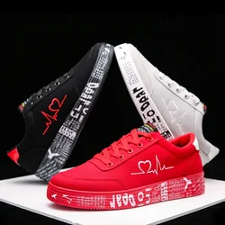 luxury Tennis 2024 Spring Fashion Red Women Sneakers Men Vulcanized Shoe Flat Plus Size 44 Ladies Canvas Women's Running Shoes