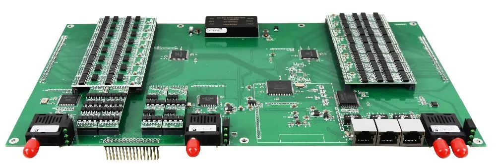 ラックマウント型 128 ポート ドライ コンタクト クロージャ オーバー イーサネット コンバータ