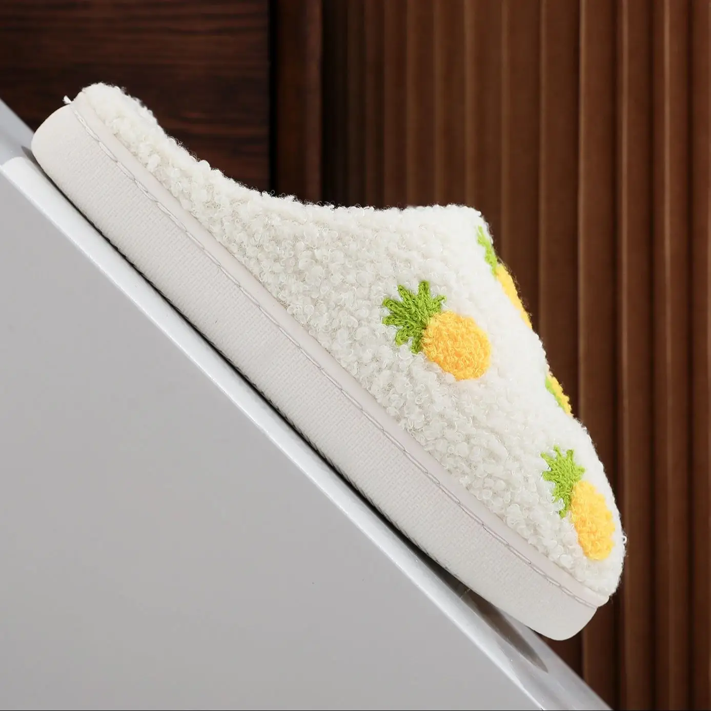 Winter home household seven pineapple cotton slippers non-slip thickeneding small fresh cotton slippers