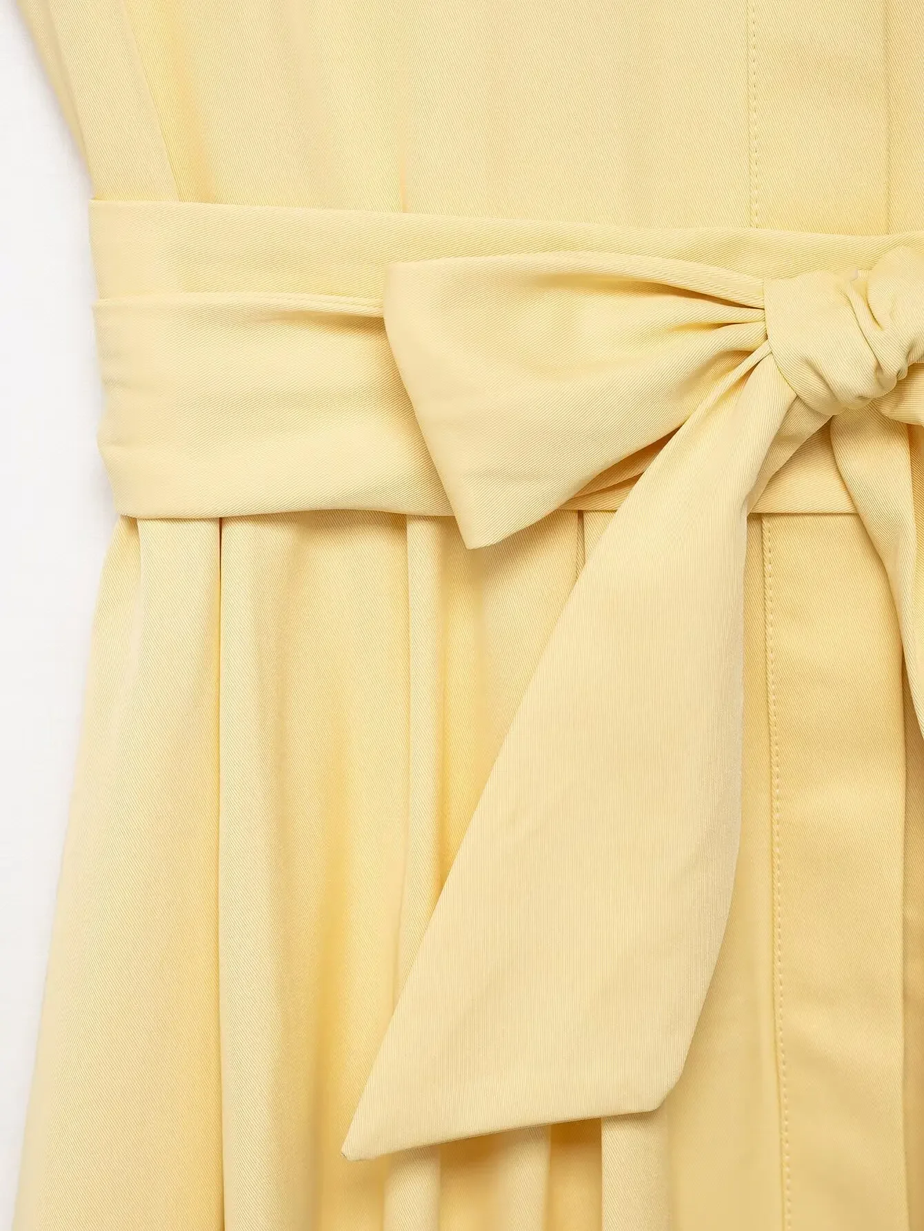 New Summer Women's Casual Fashion Simple Temperament With Belt Sleeveless Lapel Shirt-style Mid-length Dress