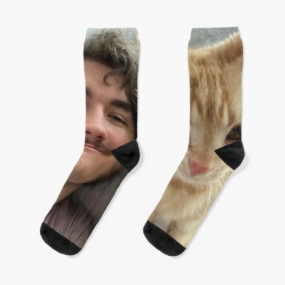 

Schlatt and his cat Socks happy hiphop Designer Man Socks Women's