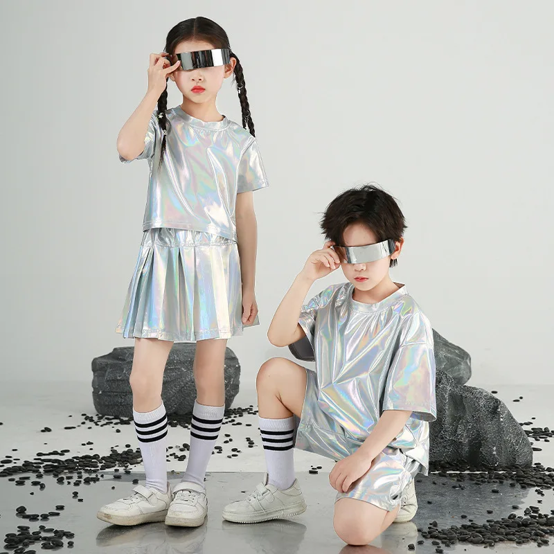 1 يونيو للأطفال عرض الرقص في الشوارع زي عصري البدلة الفتيات مجموعة طبلة أداء الهيب هوب ملابس رقص الجاز