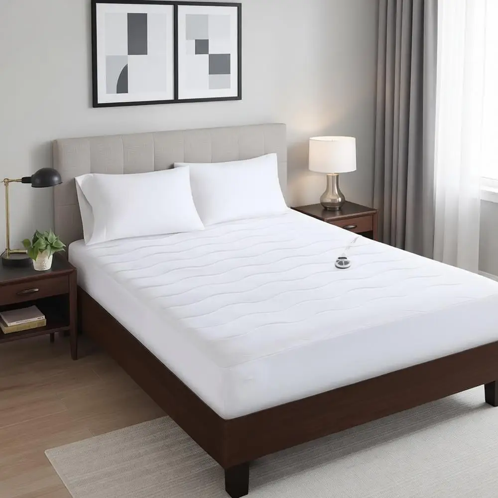 

Twin XL Electric Mattress Pad - Deep Heat, 10 Settings, Auto-Off, ETL Certified, Machine Washable, White