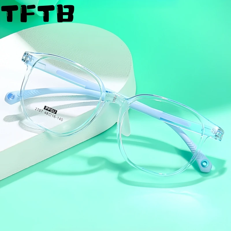 

TFTB новые сверхлегкие круглые детские очки в стиле ретро, модные TR90, детские оптические очки по рецепту для мальчиков и девочек, оправа 2707