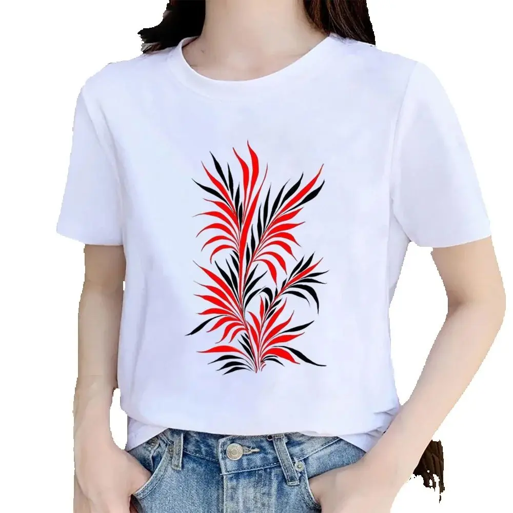 Europe United States Summer Men's Women's Printed Round Neck T-shirt Casual Short-sleeved Round Neck T-shirt polyester fabric