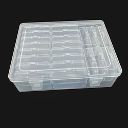 22-cell detachable PP transparent plastic storage box Jewelry tools plastic box DIY beaded nail nail box