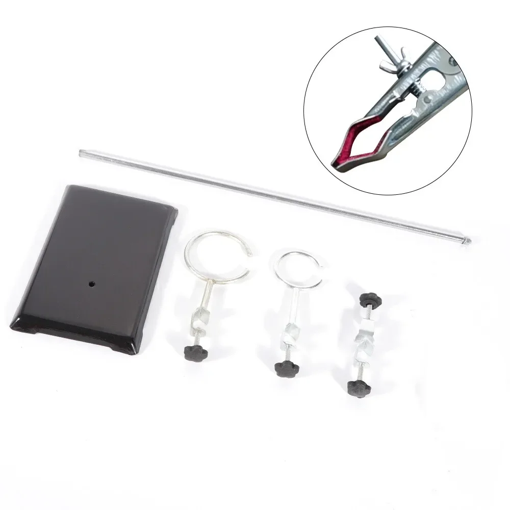 مختبر الحديد حامل قارورة مكثف المشبك حلقة الرف مجموعة حامل دعم الكيمياء الجديدة