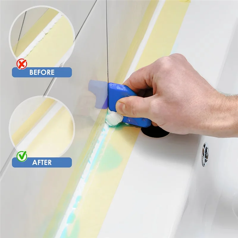 

AT21-Rubber Finishing Tool Grout Sealant Caulking Smoothing Window Tool For Kitchen Bathroom Window Rubber Tool