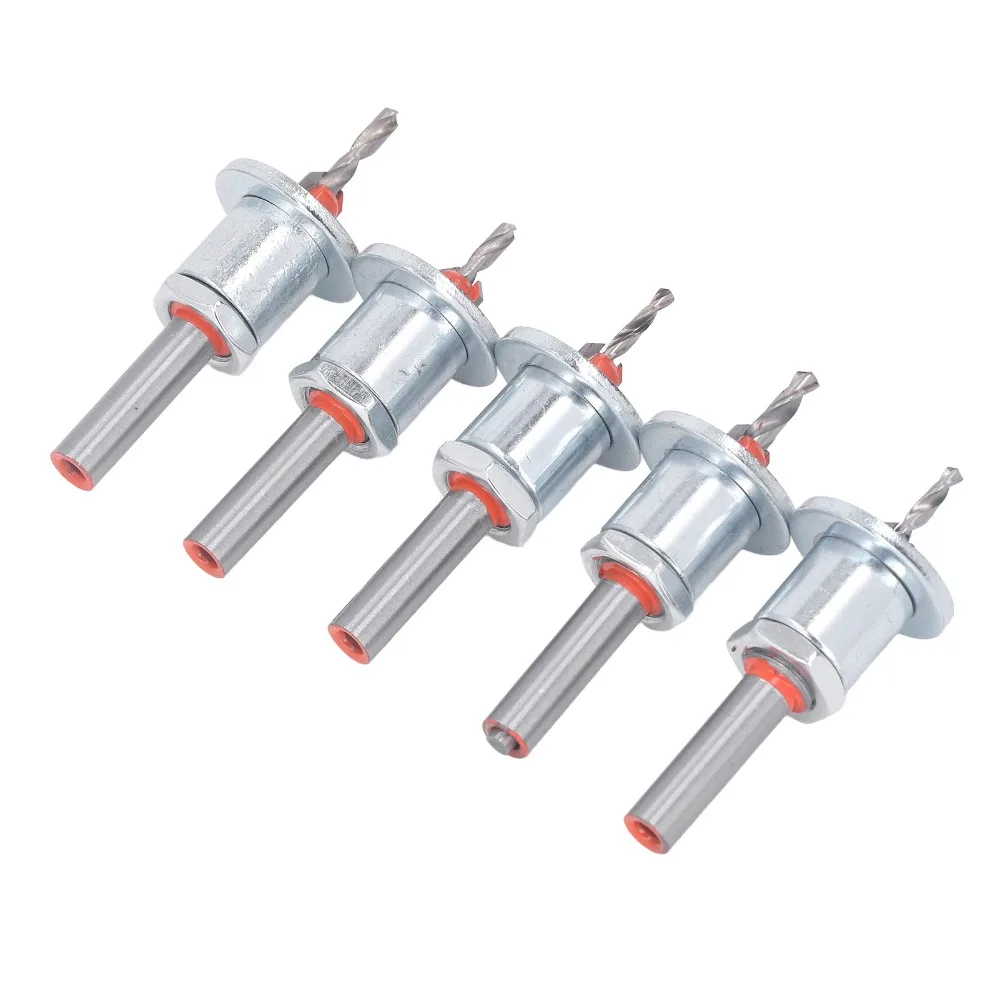 

5pcs 90 Degree Angle Countersink Drill Bit Set 8mm Round Shank Adjustable Depth Stop Adjustable Countersink Bit
