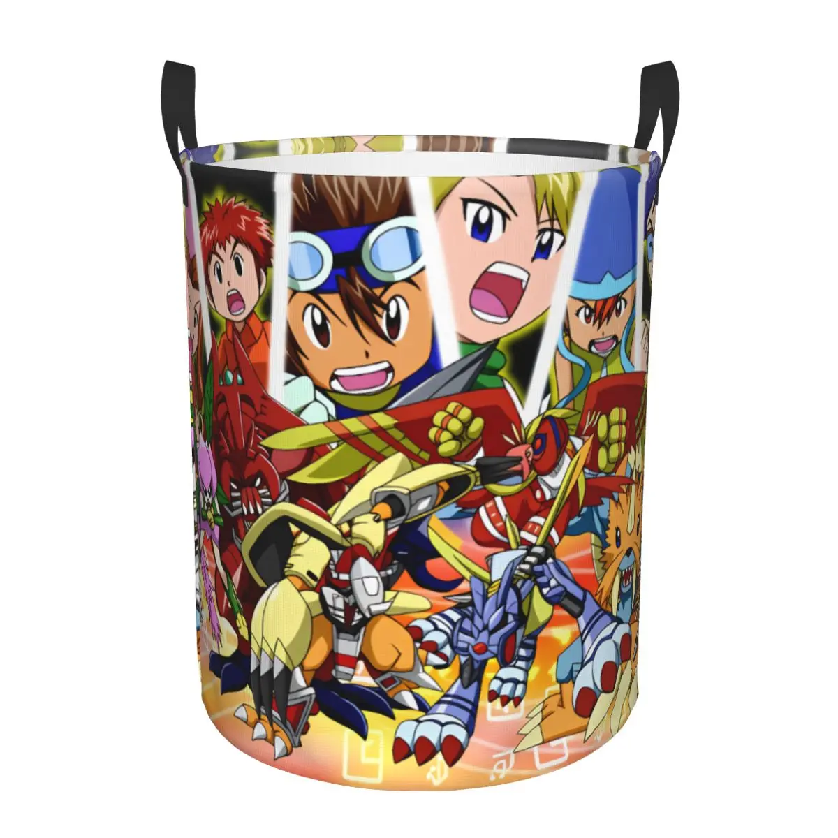 Cesto para la ropa plegable de Joe Kido, Izzy Izumi, Mimi Tachikawa y Sora Takenouchi de Digimon, contenedor de almacenamiento para el baño