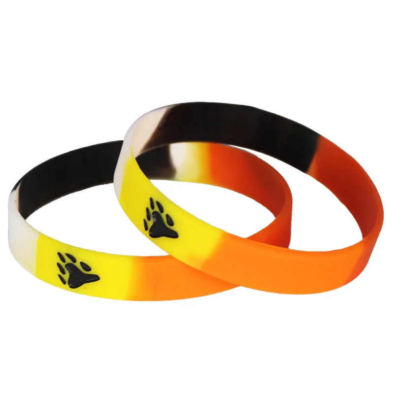 1PC Hot Sale Fashion Color Printed Logo Bear Pride Silicone Wristband Colour Bracelets&Bangles Women Men Gift Jewelry SH092