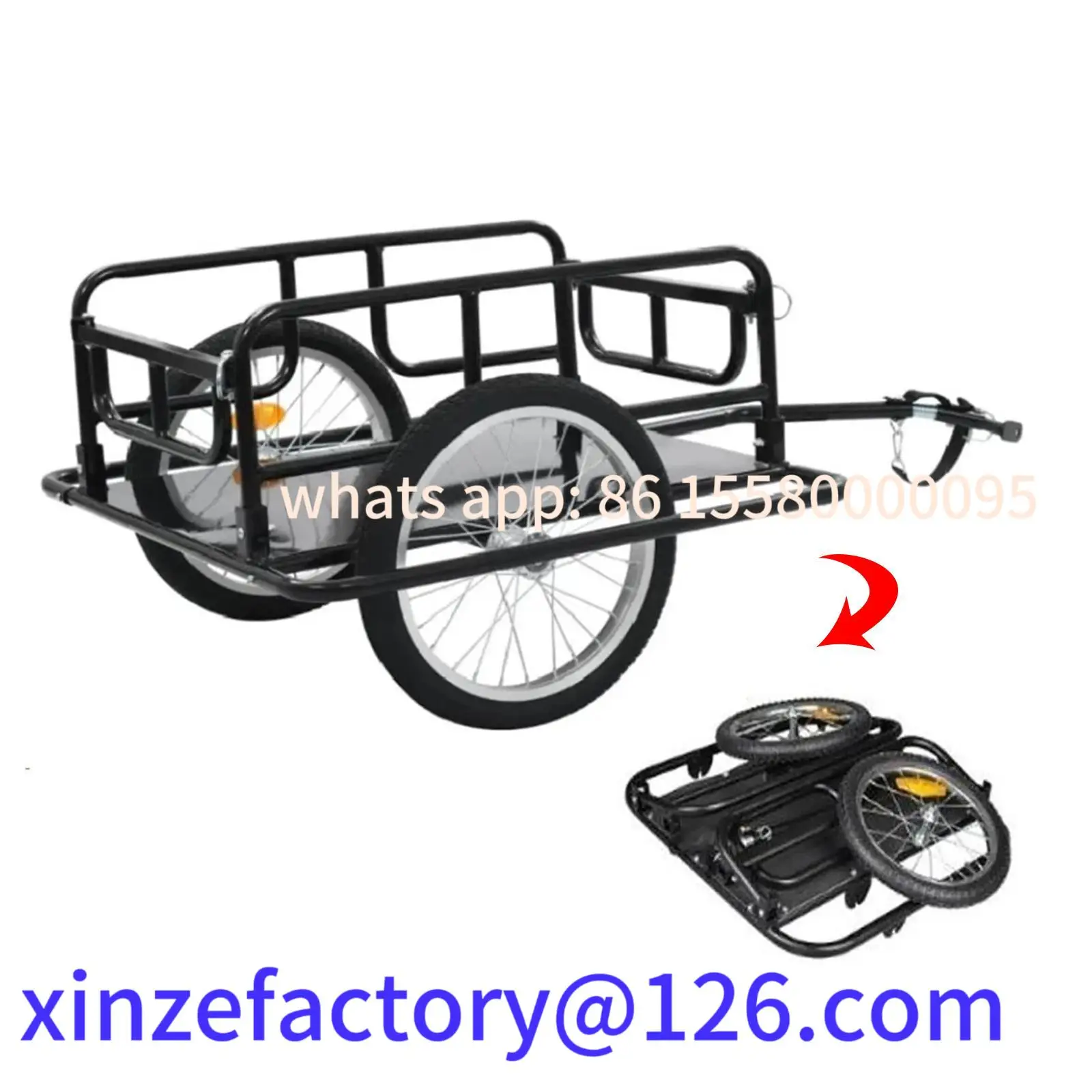 

Be suitable for Bicycle Cargoes Trailer with Connector 50 kg Load Bearing Utility 39 cm 15 inch Wheels