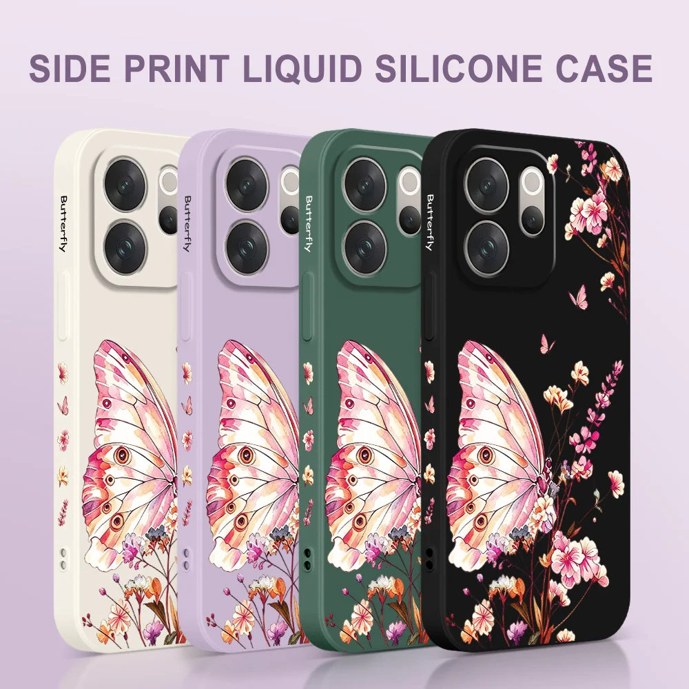 Butterfly Sprig Phone Case For Vivo V70 V70E V60 V60E V50 V50E V40 V40E V30 V30E V29 Lite V29E V27 V27E V25 V25E Pro Cover view 3
