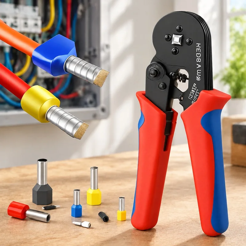 Professional Wire Crimper Set for 23-7AWG with Tubular Terminal and Ferrule Clamps 0.25-10mm