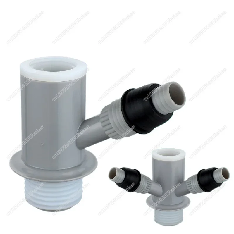 Basin washing machine drainage pipe two in one joint pool air conditioning down pipe three four-way PVC pipe sealing ring