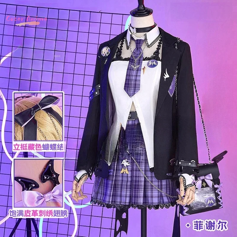 

Fischl Form Genshin Impact Cosplay Costume Anime Game Coffee house Fischl Uniform Dress Halloween Costumes Female
