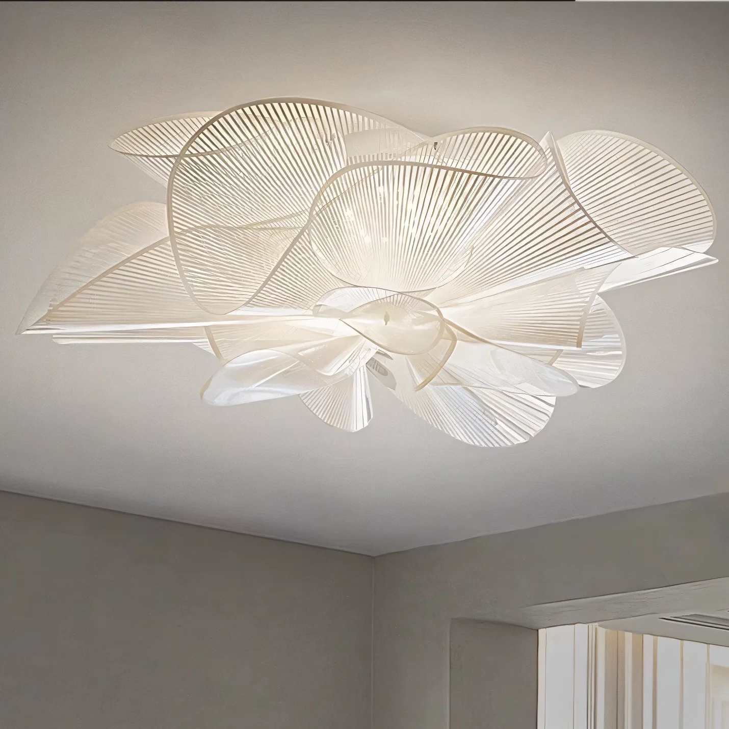 Modern Floral Ceiling Lamp Italian Design Living Room Bedroom Lighting Kids Room Decor