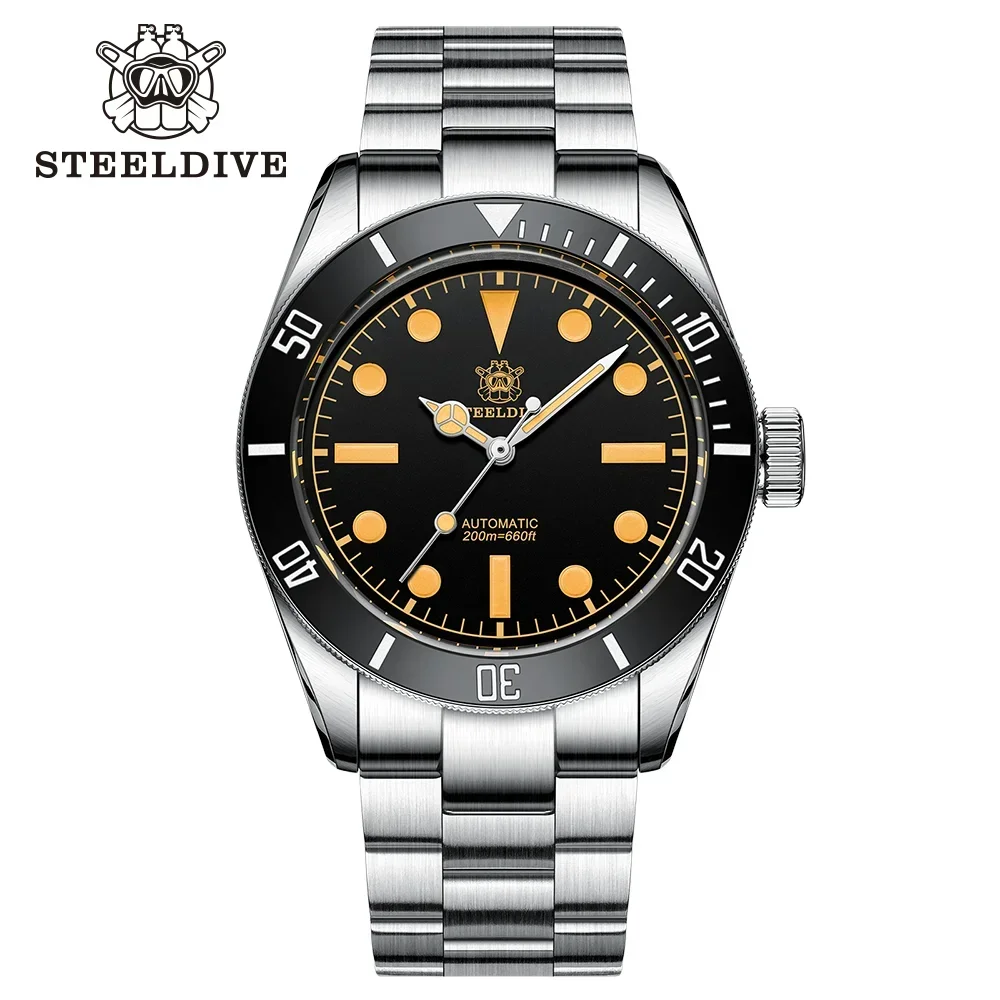 STEELDIVE SD1958V Multi Color Bezel Mechanical Watch NH35 Movement Luminous 20Bar Waterproof Diving Watch