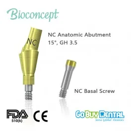 NC Anatomic Abutment, Angled 15°, GH 3.5 (131040)