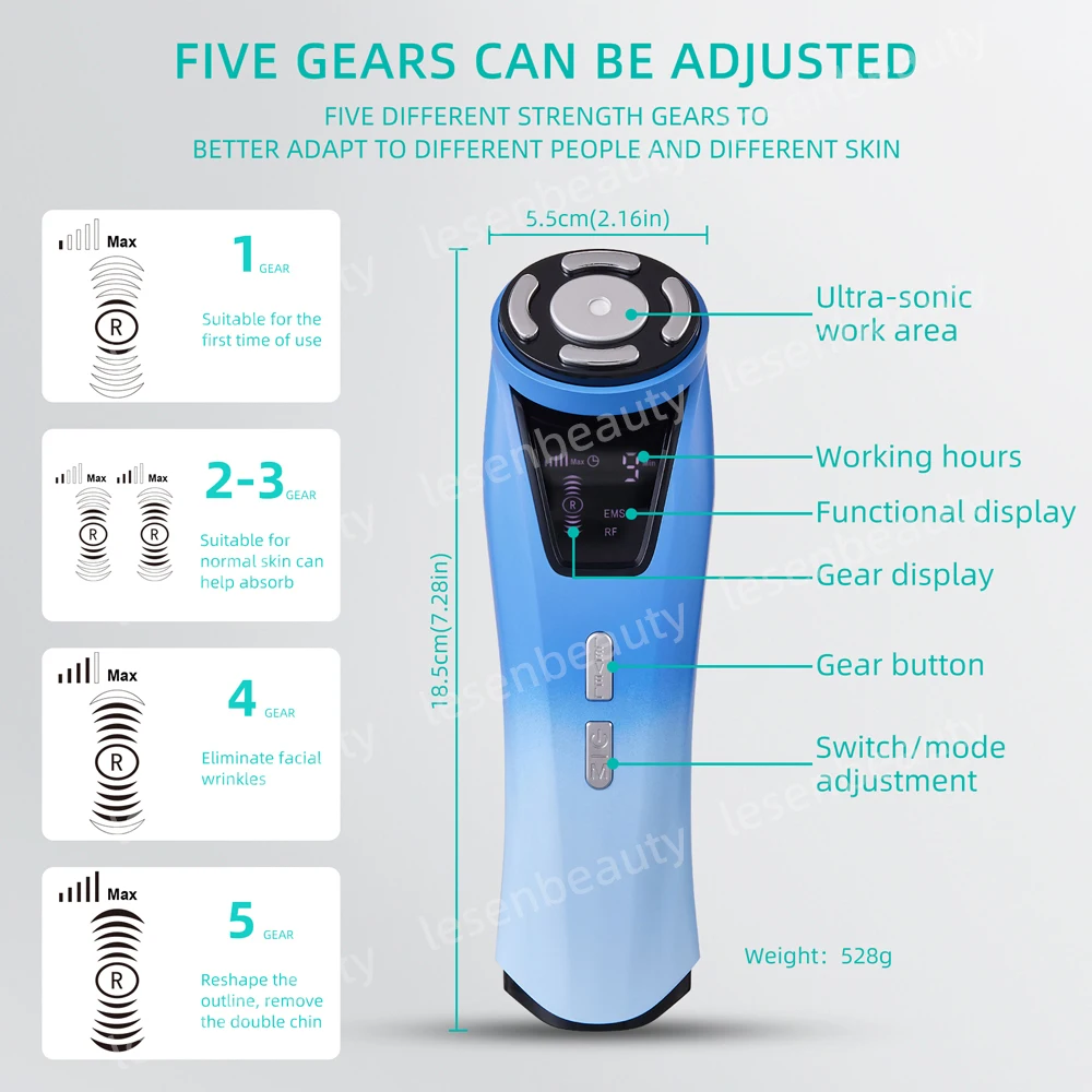 เครื่องนวดหน้ามินิ HIFU คลื่นความถี่วิทยุ อัลตราโซนิก พร้อม EMS ไมโครเคอร์เรนท์ ช่วยยกกระชับผิว ลดเลือนริ้วรอย สำหรับดูแลผิวหน้าที่บ้าน Veya
