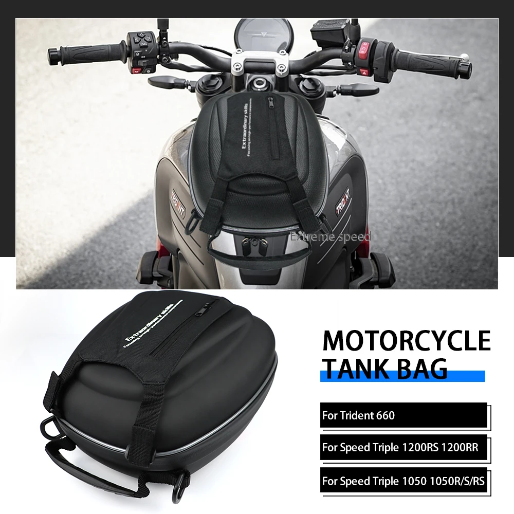 Tank Hinangin Bag For Speed Triple 1050 1050R/S/RS 1200RS RR Trident 660  2023 2021 2022 2020  Motorcycle Fuel Tool Luggage Bags