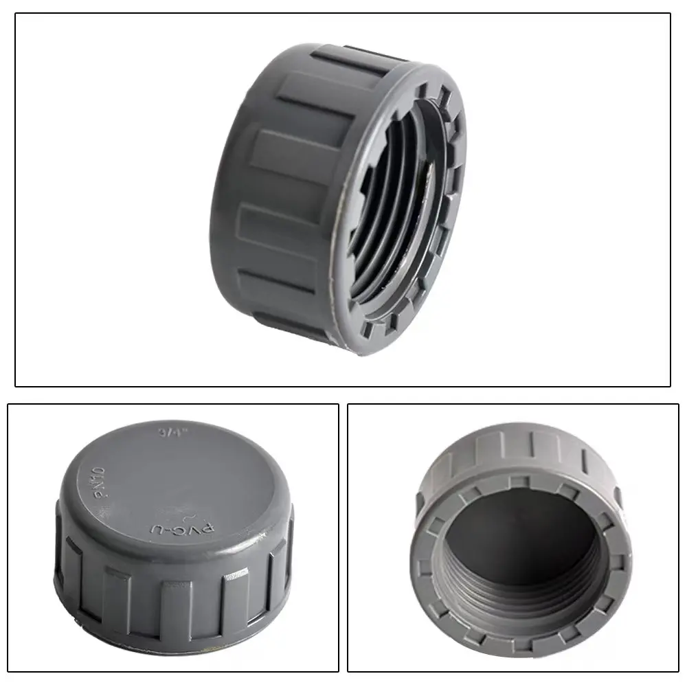 1/2 3/4 1 Inch PVC Pipe Female Threaded Straight Elbow Tee End Cap Connector Aquarium Fish Tank  Water Pipe Jiont Fittings