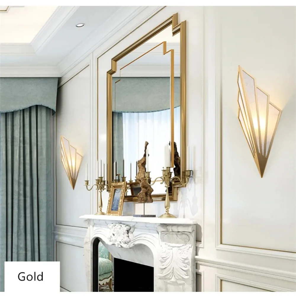 

Modern Nordic LED Wall Lamp Black Gold Wall Sconce Light Fixture for Living Room, Bedroom, Bathroom Room Decoration