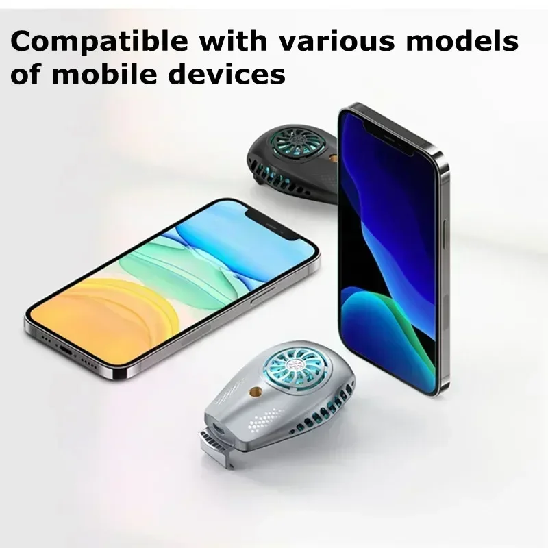 Mobile Phones Back Clip Fast Cooling Fan K3 Semiconductor Game Cooler with RGB Lighting for Live Broadcast PUBG Gaming Radiator
