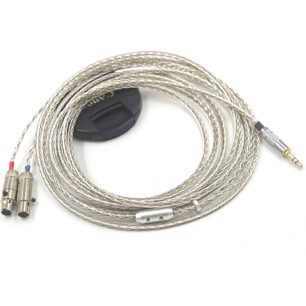 152 Core 99% 7n Silver Mixed Braided Earphone Cable For Audeze LCD-3 LCD-2 LCD-X LCD-XC LCD-4z LCD-MX4 Headphone