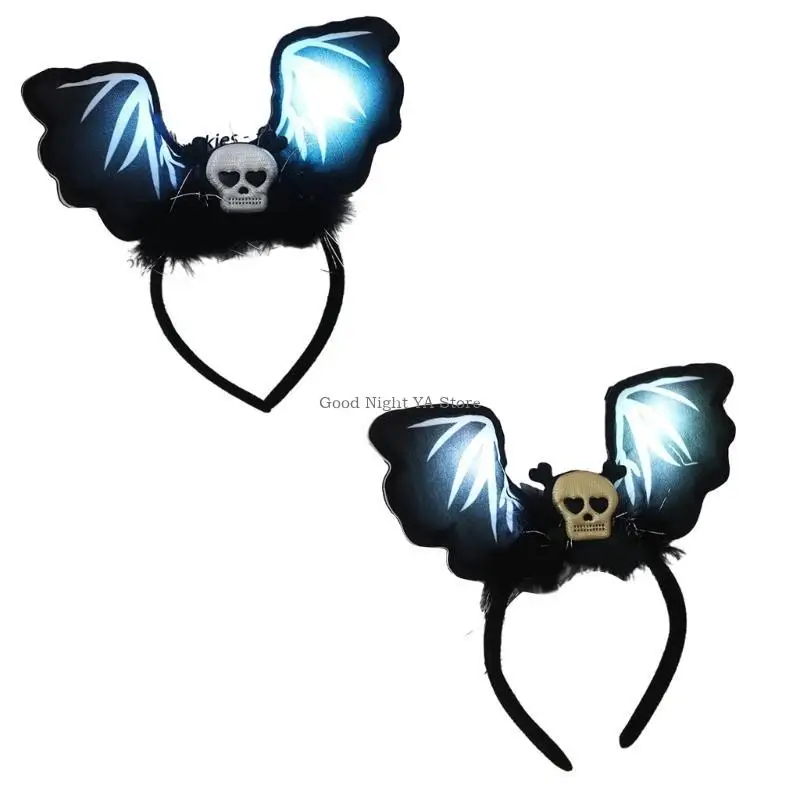 

Halloween Devil Headband Handmade Bat Wing Hair Hoop Costume Headwear Halloween Cosplay Headpiece Costume