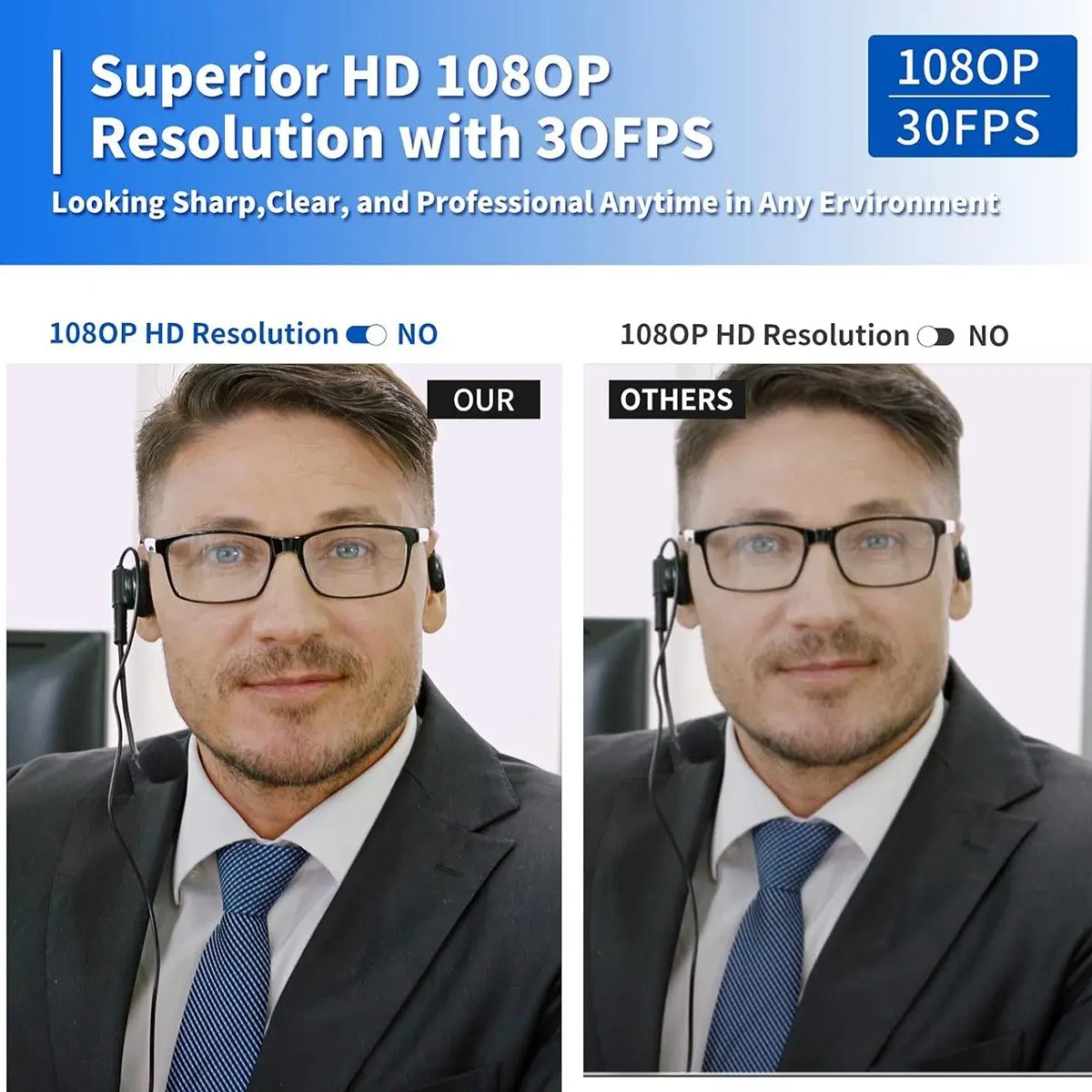Brave- USB Webcam with Microphone, 1080P USB Camera Web Camera Video Cam Calling Conferencing Streaming for PC/Laptop/Computer