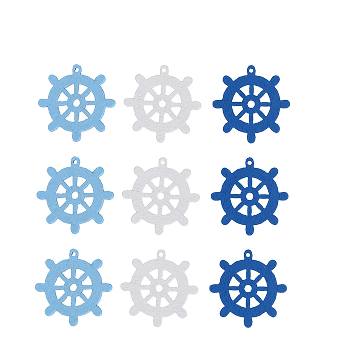 

100 pcs Wooden Boat Rudder Pendant 25X25Cm Precise Cutout Smooth Diy Craft Decor For Home Wedding Party Kids