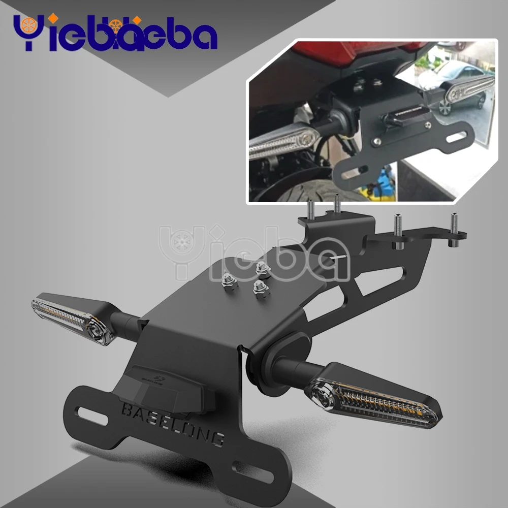 لياماها MT09 الراسم 900 9 GT 7GT 700 GT FJ-09 2015-2025 لوحة ترخيص حامل دراجة نارية الذيل مرتب الحاجز مزيل مصباح ليد