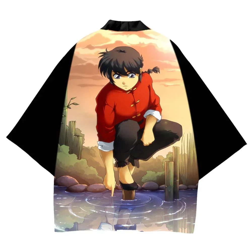 3D Print Yukata Anime Japan Cosplay Costume Kimono Ranma 1/2 Figure For Men Harajuku Traditional Streetwear Ranma