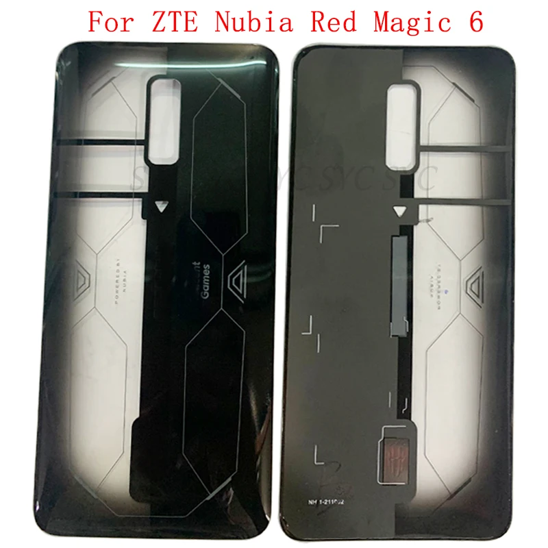 Coperchio posteriore custodia per porta posteriore per ZTE Nubia Red Magic 6 coperchio della batteria con parti di riparazione del Logo