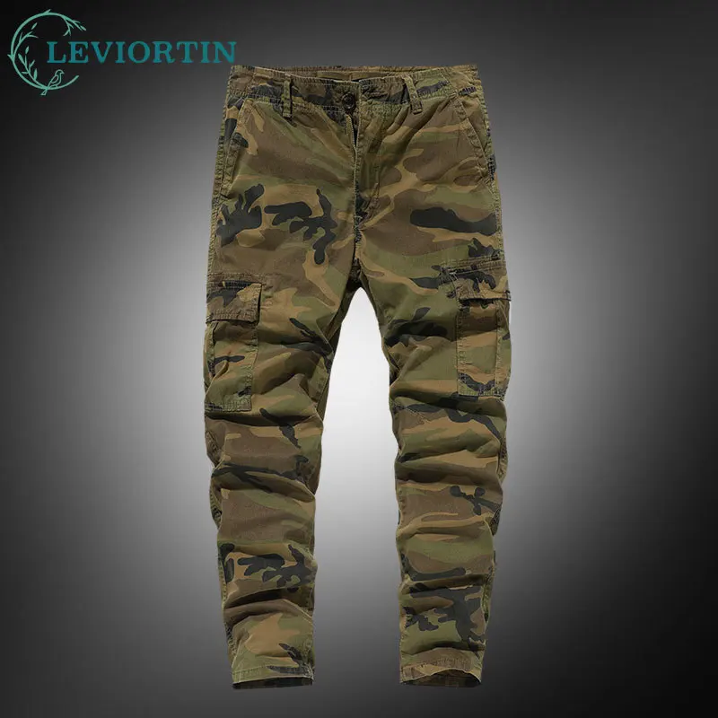 

‌Retro Techwear Men's Camouflage Cargo Joggers High Street Streetwear Utility Work Pants Man Straight Leg Outdoor Sport Trousers