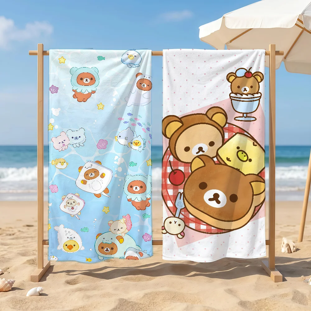 Cartoon R-RilakkumaCute Towel Sports Quick Dry Travel Camping Sandproof Soft Light Large Beach Towel