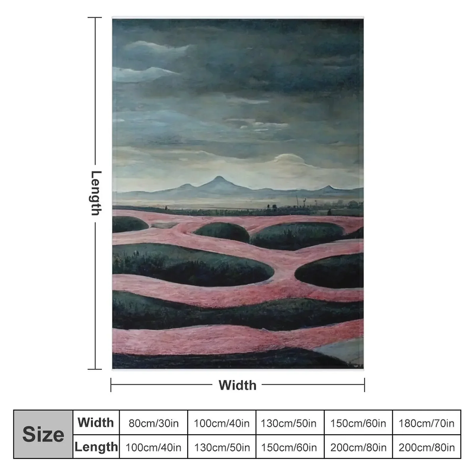 Louise Bourgeois inspired Lanscape Painting Throw Blanket Decorative Throw Luxury Designer Softest valentine gift ideas Blankets