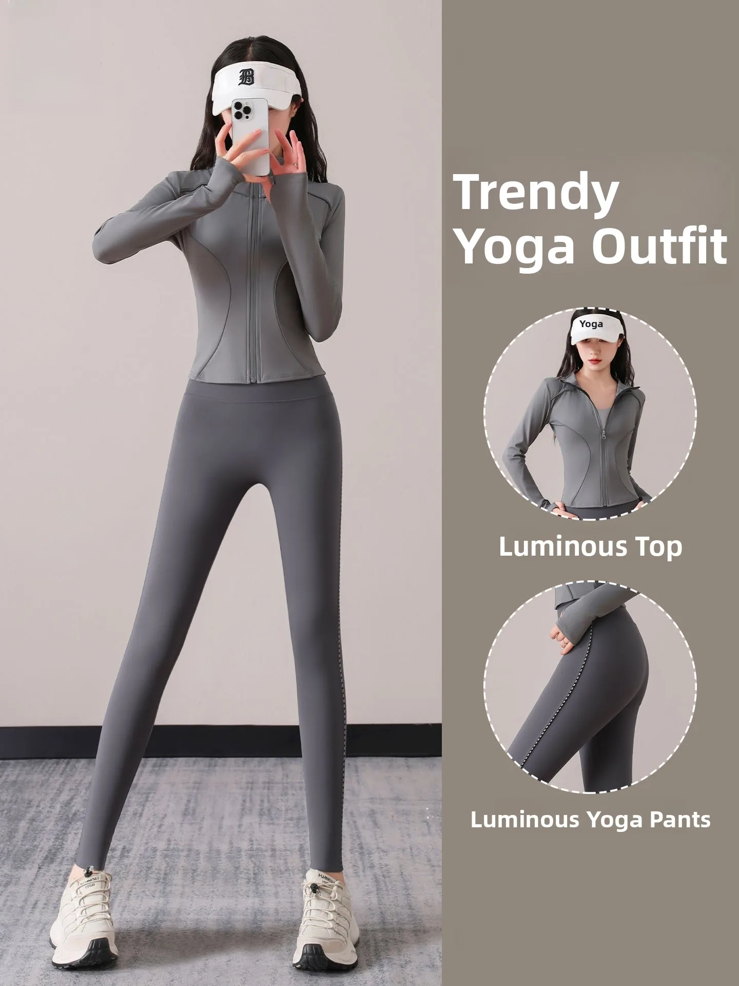 

Женская спортивная одежда Long Sve Yoga Fitn для похудения, тренировочный комплект для бега, повседневная спортивная одежда, нейлон, спандекс, застежка-молния