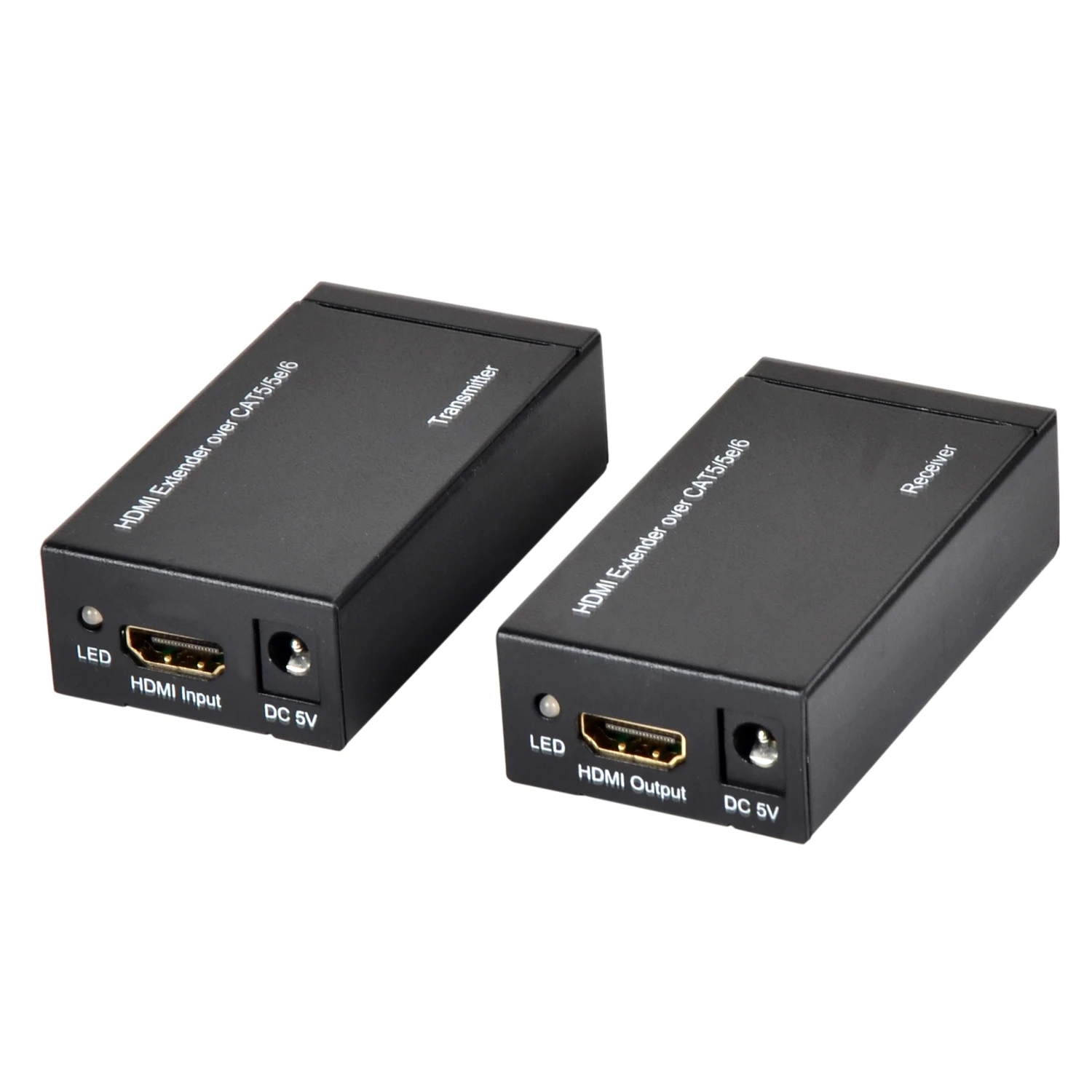 

HDMI Extender,HDMI 1080P 60M Extender Over CAT5/5E/6,Supports 165MHz/1.65Gbps Per Channel,4.95Gbps All Channel (Black1080p)