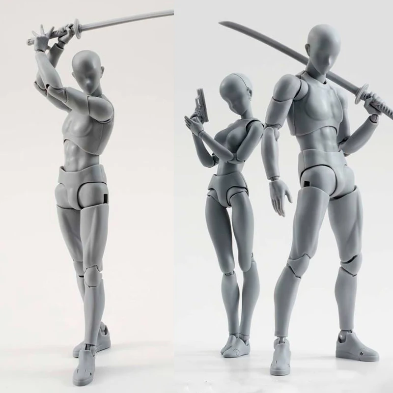 Miniature Anime Figurine Doll Model Action Figure Artist Movable Body Male Female Figure PVC Model Mannequin Desktop Ornament