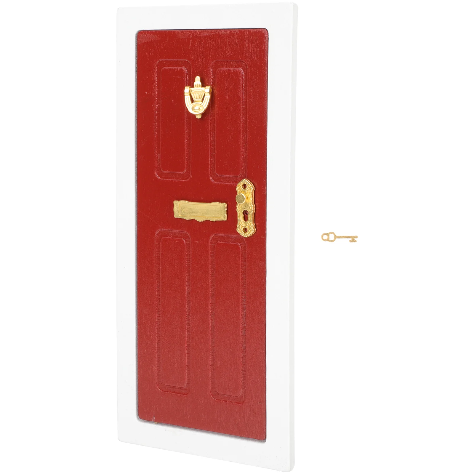 Decor Mini Door House Adornment Christmas Children Plaything Alloy Fairy Wooden Simulation Model Miniature Doors for DIY