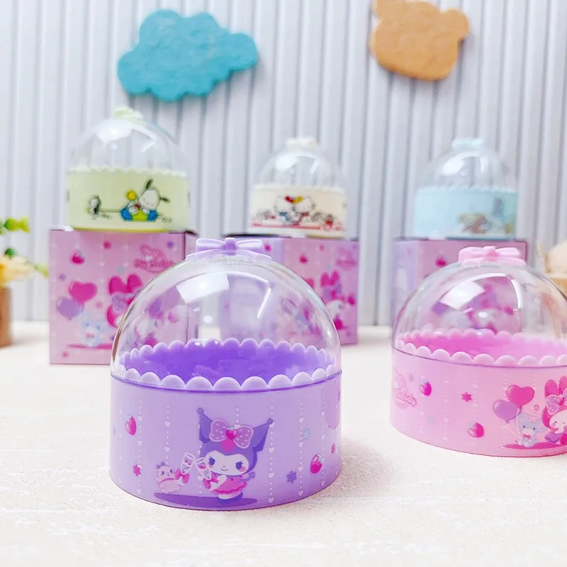 

Круглая прозрачная настольная коробка для хранения Hello Kitty с бантом, креативный дизайн, для девочек, в качестве награды, украшение, подарок для подруги, оптом