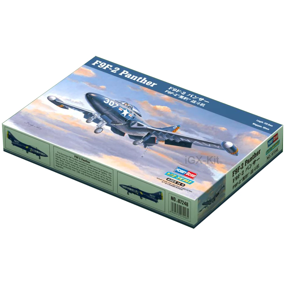 

HobbyBoss 87248 масштаб 1/72 США F9F F9F-2 пантера-истребитель реактивный самолет хобби ремесло игрушка пластиковая модель строительный комплект
