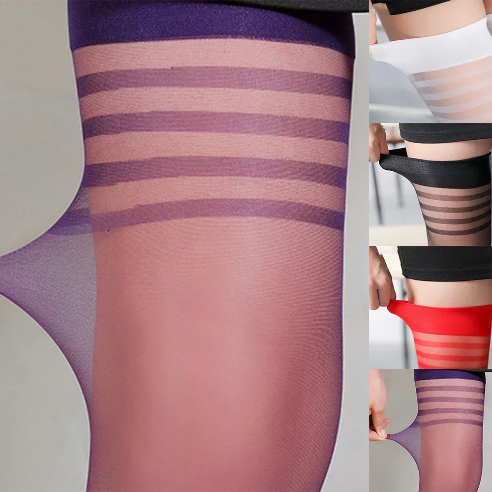 Socks Mens Stockings Polyester Sheer Soft Thigh High Transparent Ultral Thin Comfortable Elasticity High Quality