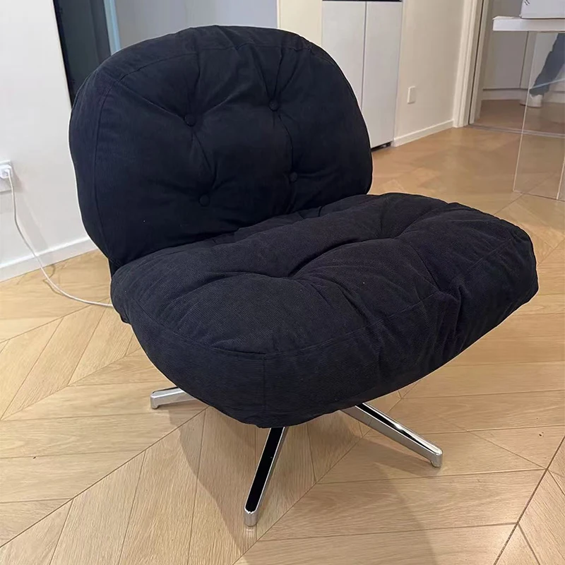 Sofa Chair Leisure Chair Living Room Balcony 360° Swivel Adjustable Height Single Chair with Backrest Ergonomic Office Chair