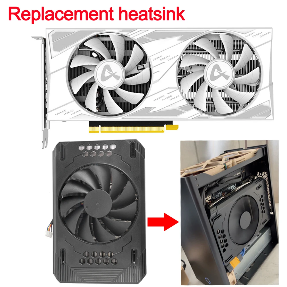 

DIY Heatsink RTX 3060ti Cooler Fan for AX 3060Ti 2x Dual Fan Video card radiator Cooling to put in ITX case